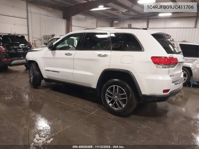 2018 Jeep Grand Cherokee Limited 4X4 VIN: 1C4RJFBG9JC411706 Lot: 40820459