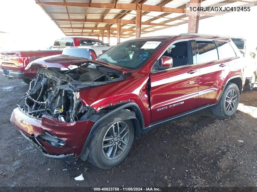 2018 Jeep Grand Cherokee Laredo E 4X2 VIN: 1C4RJEAGXJC412455 Lot: 40823758