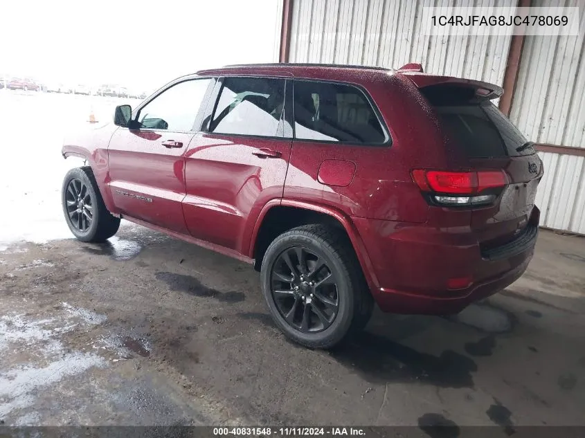 2018 Jeep Grand Cherokee Altitude 4X4 VIN: 1C4RJFAG8JC478069 Lot: 40831548