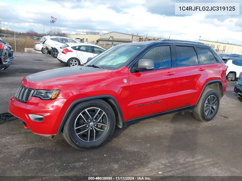 2018 Jeep Grand Cherokee Trailhawk 4X4 VIN: 1C4RJFLG2JC319125 Lot: 40839895