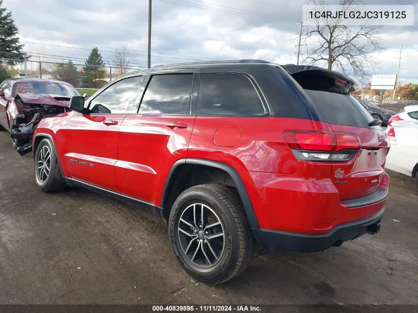 2018 Jeep Grand Cherokee Trailhawk 4X4 VIN: 1C4RJFLG2JC319125 Lot: 40839895