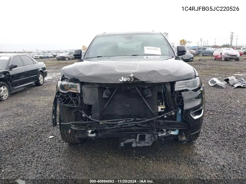 2018 Jeep Grand Cherokee Sterling Edition 4X4 VIN: 1C4RJFBG5JC220526 Lot: 40894083