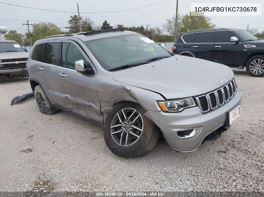 2019 Jeep Grand Cherokee Limited 4X4 VIN: 1C4RJFBG1KC730678 Lot: 39298120