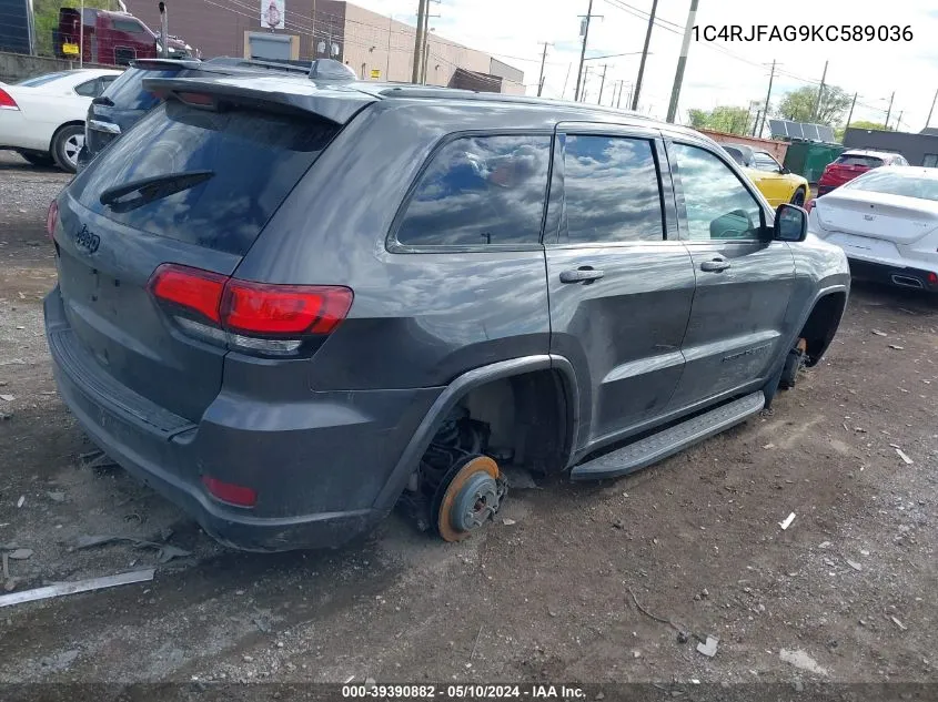 2019 Jeep Grand Cherokee Altitude 4X4 VIN: 1C4RJFAG9KC589036 Lot: 39390882