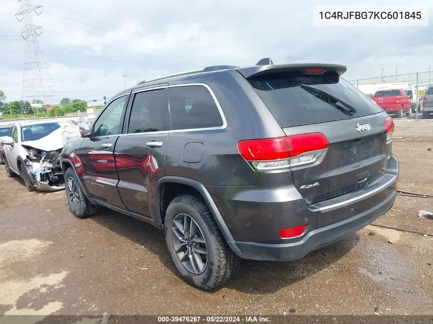 2019 Jeep Grand Cherokee Limited 4X4 VIN: 1C4RJFBG7KC601845 Lot: 39476267