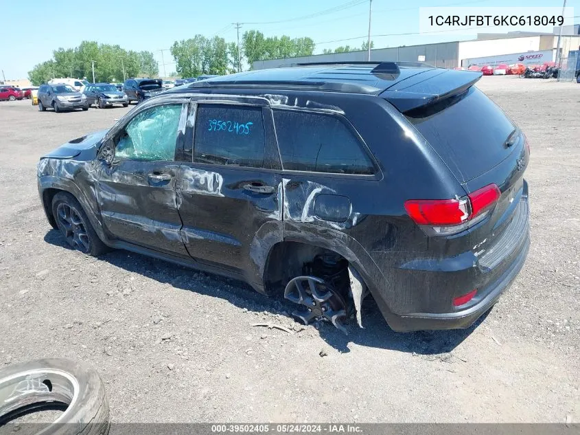 2019 Jeep Grand Cherokee Limited X 4X4 VIN: 1C4RJFBT6KC618049 Lot: 39502405