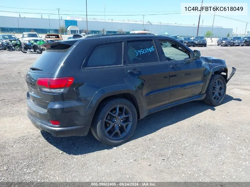 2019 Jeep Grand Cherokee Limited X 4X4 VIN: 1C4RJFBT6KC618049 Lot: 39502405