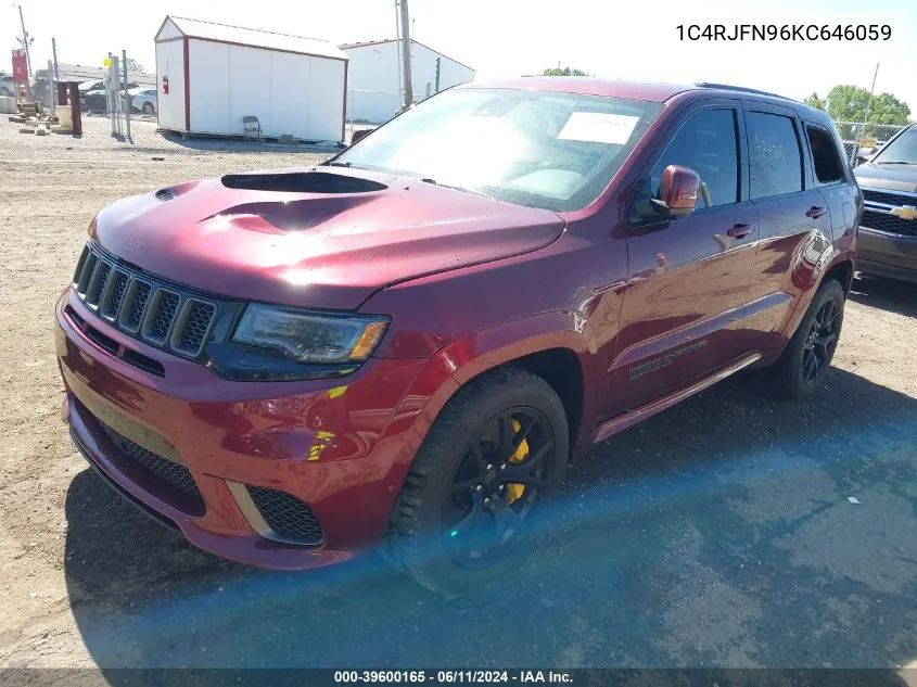 2019 Jeep Grand Cherokee Trackhawk 4X4 VIN: 1C4RJFN96KC646059 Lot: 39600165