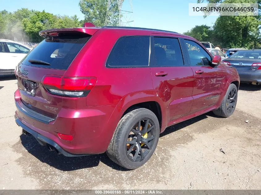 2019 Jeep Grand Cherokee Trackhawk 4X4 VIN: 1C4RJFN96KC646059 Lot: 39600165