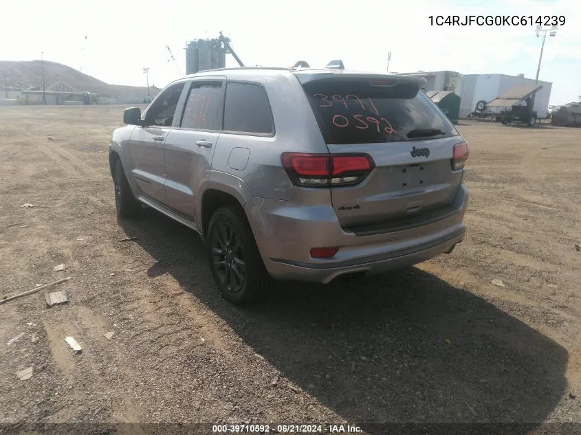 1C4RJFCG0KC614239 2019 Jeep Grand Cherokee High Altitude 4X4