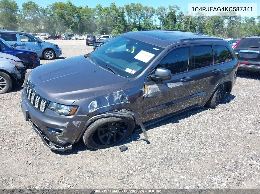 2019 Jeep Grand Cherokee Altitude 4X4 VIN: 1C4RJFAG4KC587341 Lot: 39716680