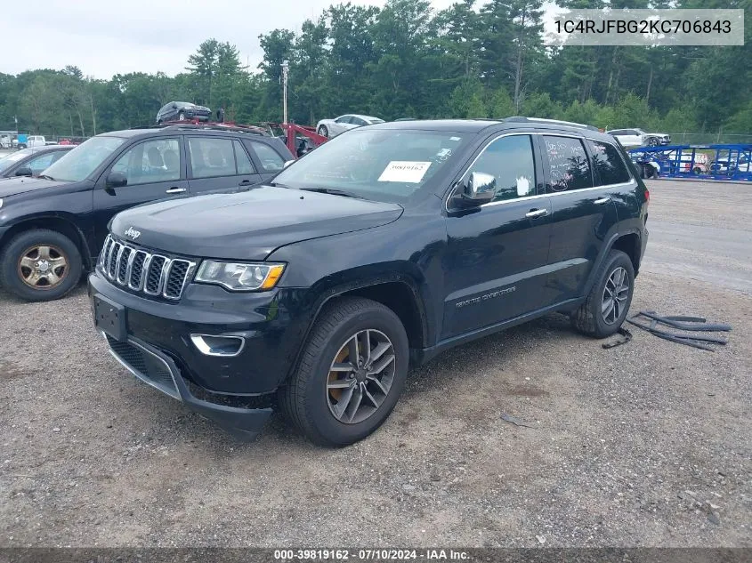 2019 Jeep Grand Cherokee Limited VIN: 1C4RJFBG2KC706843 Lot: 39819162