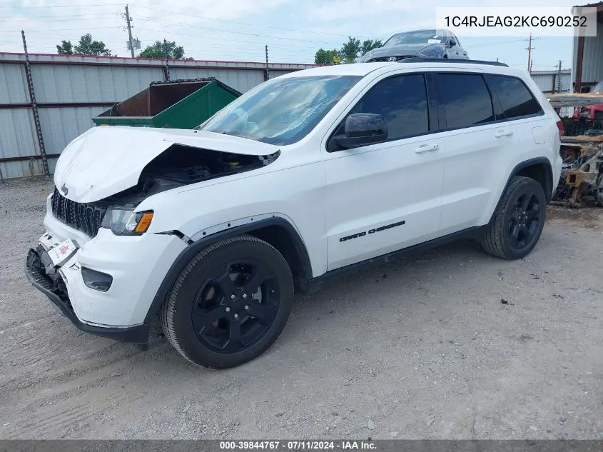 2019 Jeep Grand Cherokee Upland 4X2 VIN: 1C4RJEAG2KC690252 Lot: 39844767