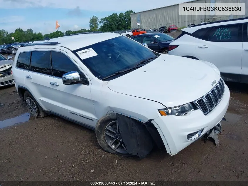 1C4RJFBG3KC638830 2019 Jeep Grand Cherokee Limited 4X4