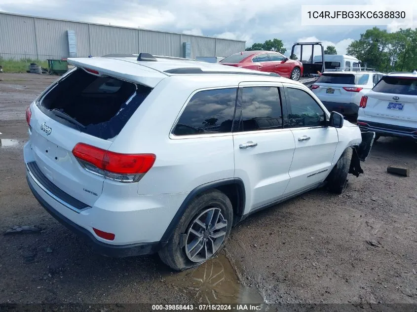 1C4RJFBG3KC638830 2019 Jeep Grand Cherokee Limited 4X4