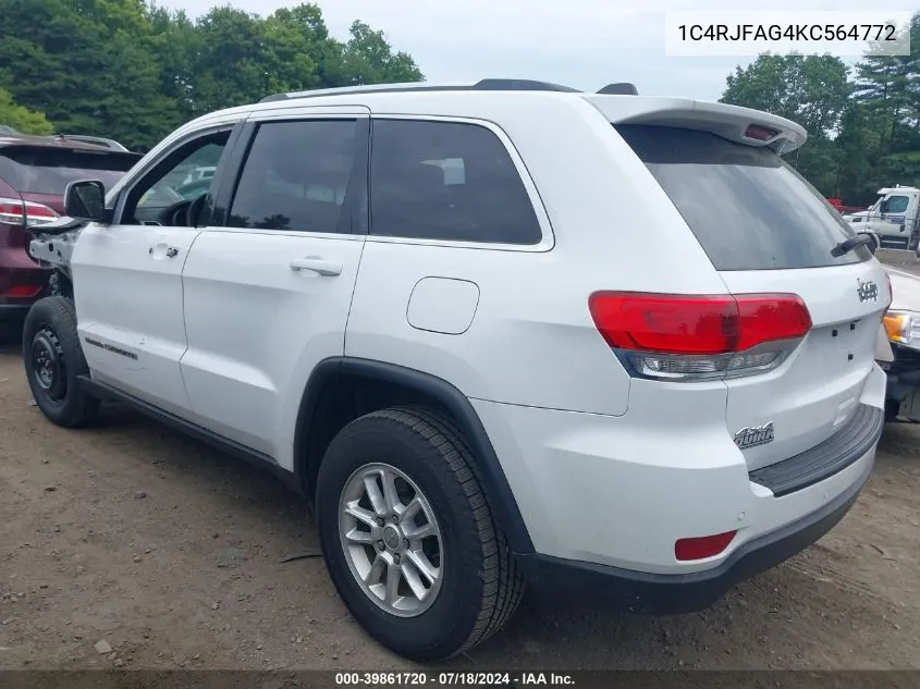 2019 Jeep Grand Cherokee Laredo E 4X4 VIN: 1C4RJFAG4KC564772 Lot: 39861720