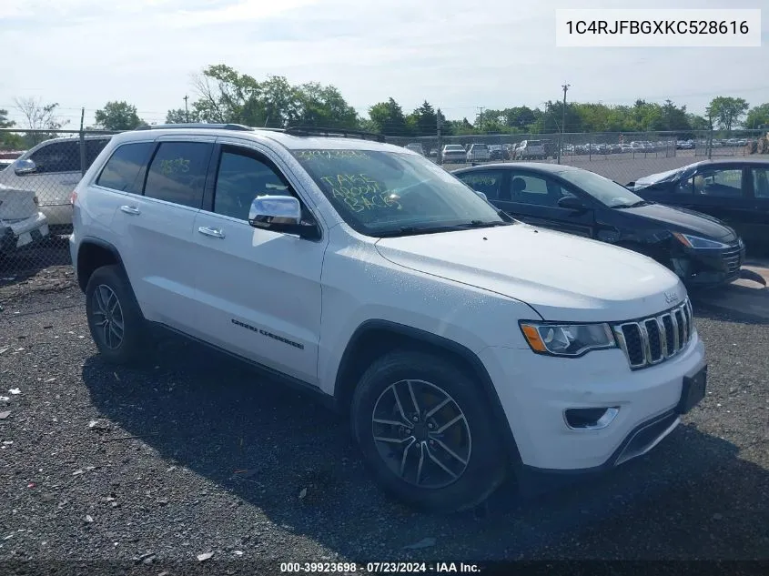 2019 Jeep Grand Cherokee Limited 4X4 VIN: 1C4RJFBGXKC528616 Lot: 39923698