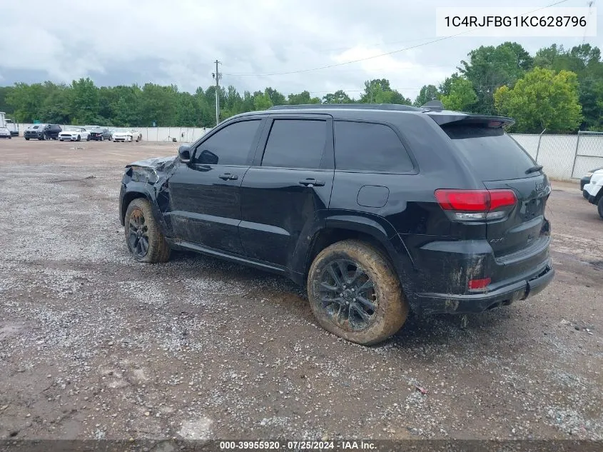 2019 Jeep Grand Cherokee Limited X 4X4 VIN: 1C4RJFBG1KC628796 Lot: 39955920