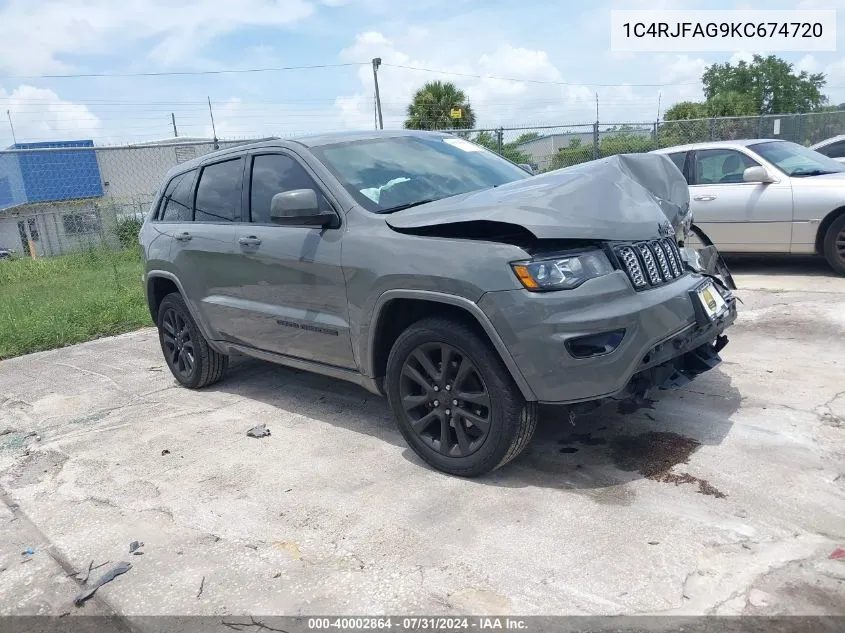 2019 Jeep Grand Cherokee Altitude 4X4 VIN: 1C4RJFAG9KC674720 Lot: 40002864