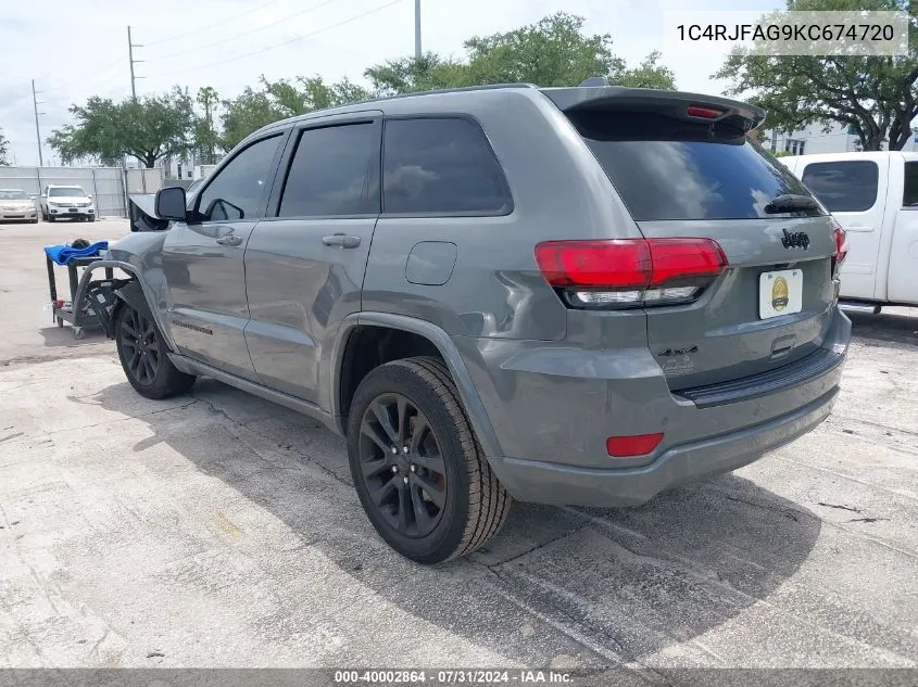 2019 Jeep Grand Cherokee Altitude 4X4 VIN: 1C4RJFAG9KC674720 Lot: 40002864