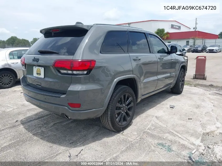 1C4RJFAG9KC674720 2019 Jeep Grand Cherokee Altitude 4X4