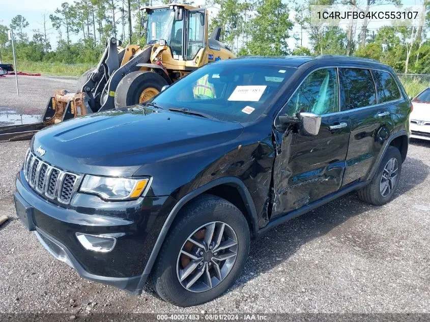 2019 Jeep Grand Cherokee Limited 4X4 VIN: 1C4RJFBG4KC553107 Lot: 40007483