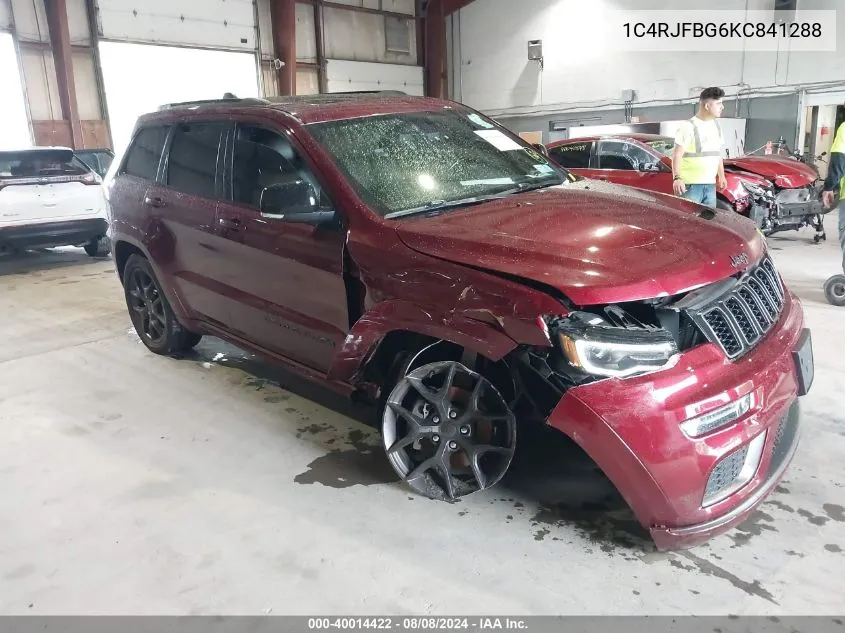 2019 Jeep Grand Cherokee Limited X 4X4 VIN: 1C4RJFBG6KC841288 Lot: 40014422