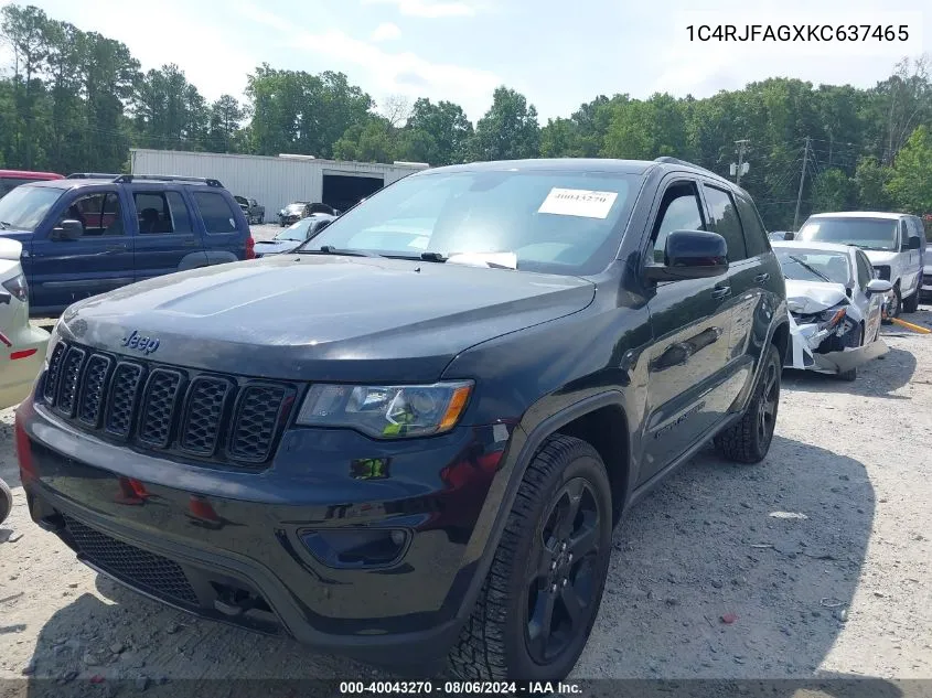 1C4RJFAGXKC637465 2019 Jeep Grand Cherokee Upland 4X4