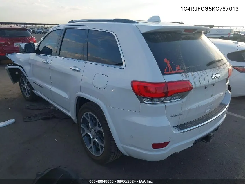 1C4RJFCG5KC787013 2019 Jeep Grand Cherokee Overland 4X4