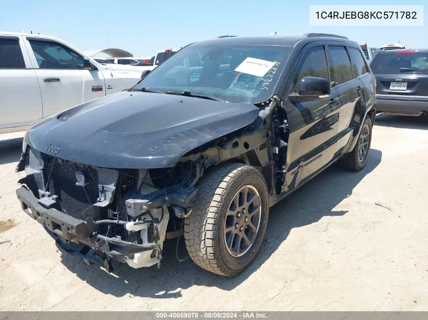 1C4RJEBG8KC571782 2019 Jeep Grand Cherokee Limited X 4X2