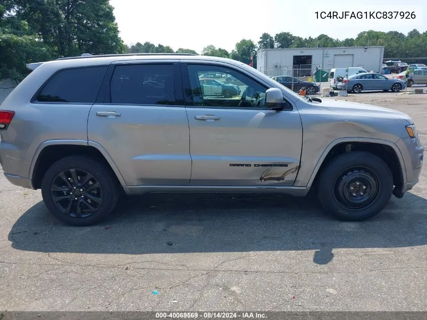 2019 Jeep Grand Cherokee Laredo VIN: 1C4RJFAG1KC837926 Lot: 40069569