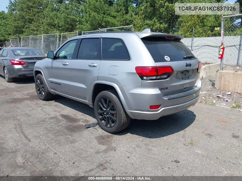 1C4RJFAG1KC837926 2019 Jeep Grand Cherokee Laredo