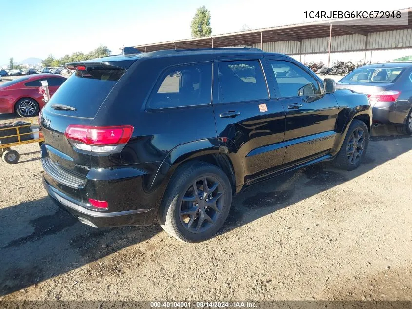 1C4RJEBG6KC672948 2019 Jeep Grand Cherokee Limited X 4X2