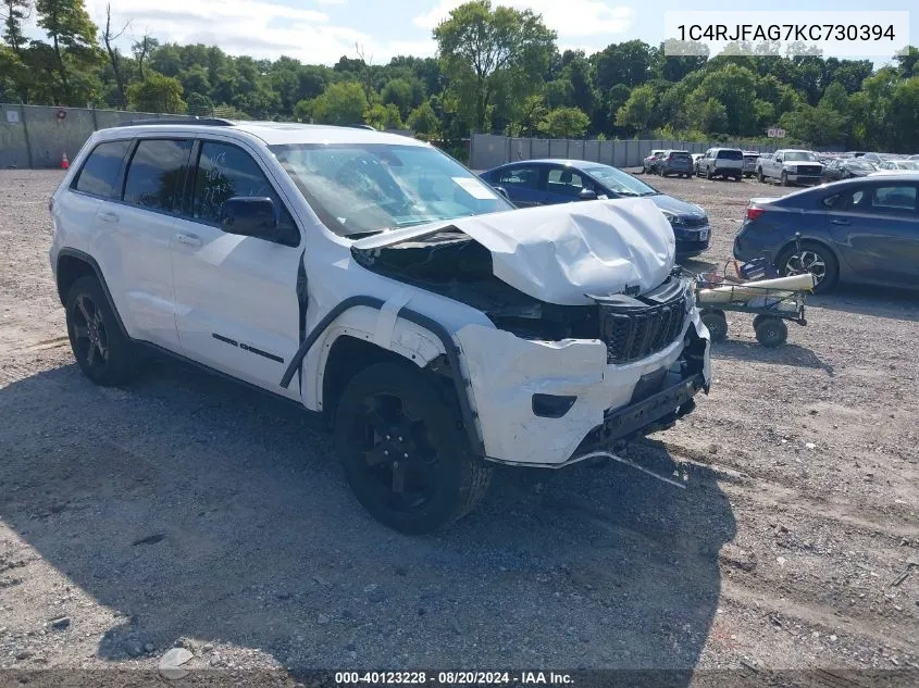 2019 Jeep Grand Cherokee Laredo VIN: 1C4RJFAG7KC730394 Lot: 40123228