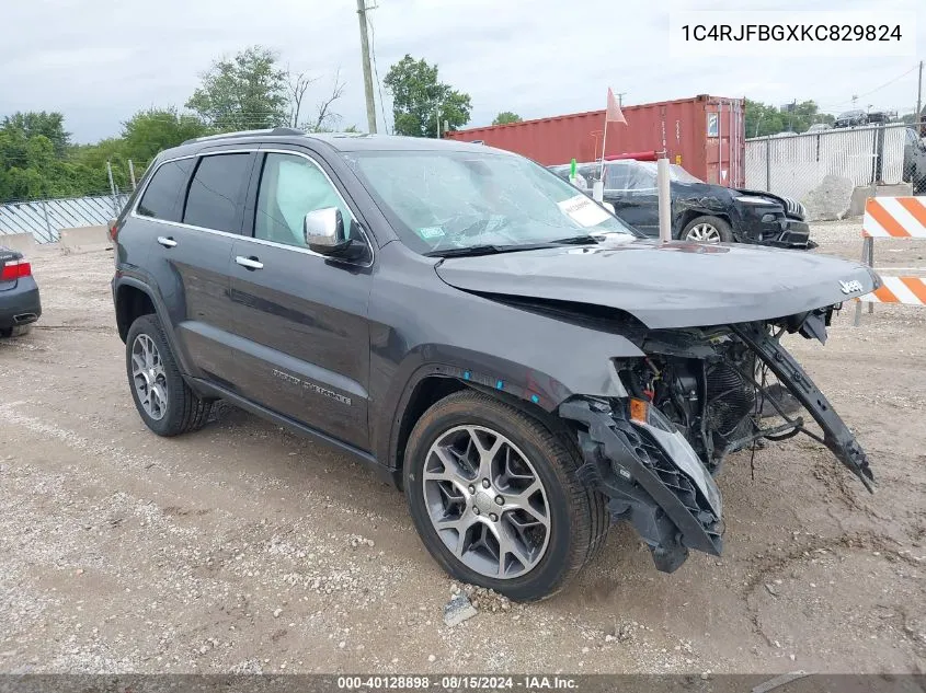 2019 Jeep Grand Cherokee Limited 4X4 VIN: 1C4RJFBGXKC829824 Lot: 40128898