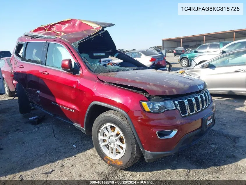 1C4RJFAG8KC818726 2019 Jeep Grand Cherokee Laredo E 4X4