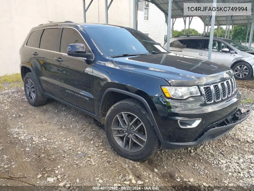 1C4RJFAG5KC749994 2019 Jeep Grand Cherokee Laredo E 4X4