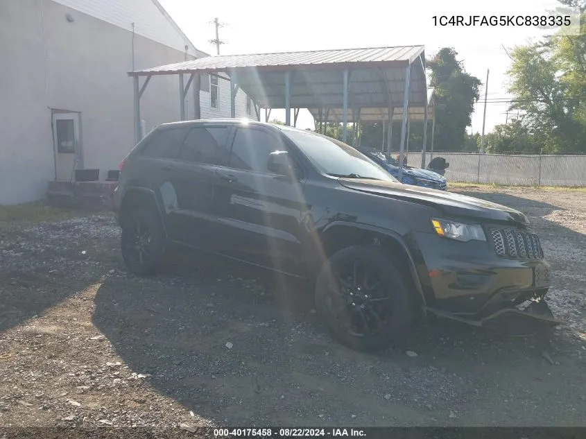 2019 Jeep Grand Cherokee Altitude 4X4 VIN: 1C4RJFAG5KC838335 Lot: 40175458