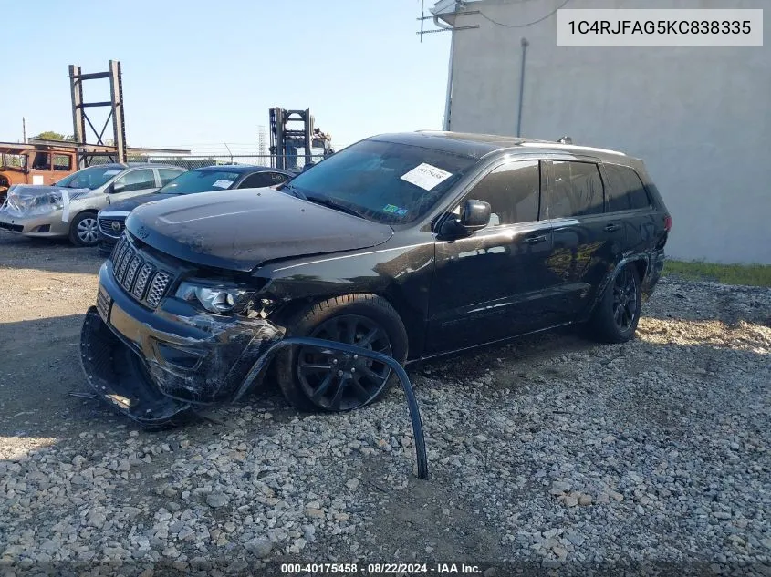 2019 Jeep Grand Cherokee Altitude 4X4 VIN: 1C4RJFAG5KC838335 Lot: 40175458