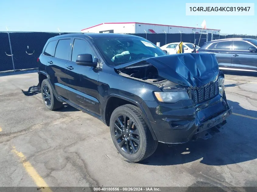 1C4RJEAG4KC819947 2019 Jeep Grand Cherokee Altitude 4X2