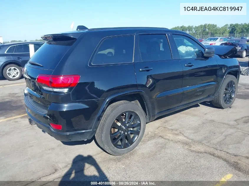 1C4RJEAG4KC819947 2019 Jeep Grand Cherokee Altitude 4X2