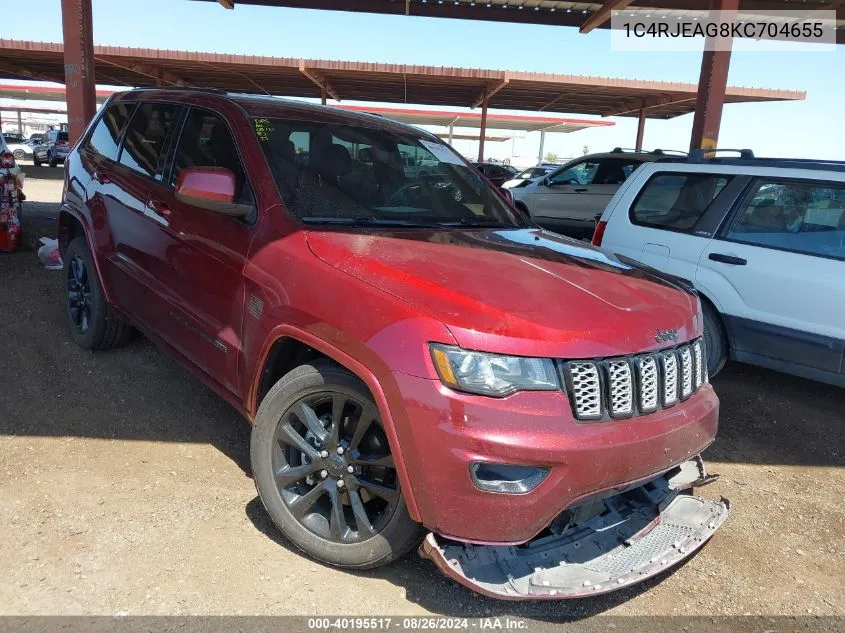 2019 Jeep Grand Cherokee Altitude 4X2 VIN: 1C4RJEAG8KC704655 Lot: 40195517