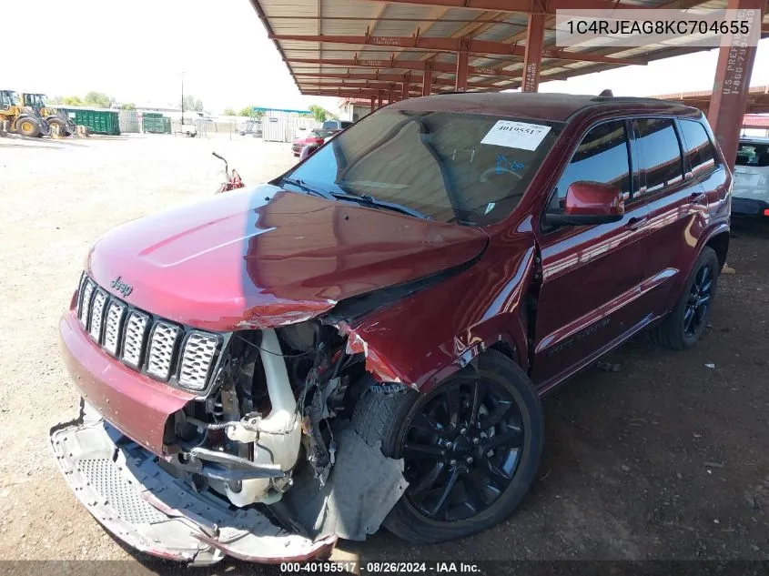 2019 Jeep Grand Cherokee Altitude 4X2 VIN: 1C4RJEAG8KC704655 Lot: 40195517