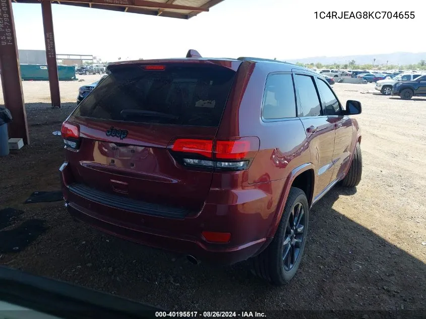 1C4RJEAG8KC704655 2019 Jeep Grand Cherokee Altitude 4X2