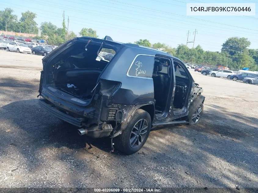 2019 Jeep Grand Cherokee Limited 4X4 VIN: 1C4RJFBG9KC760446 Lot: 40206069