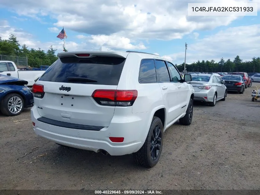 1C4RJFAG2KC531933 2019 Jeep Grand Cherokee Altitude 4X4