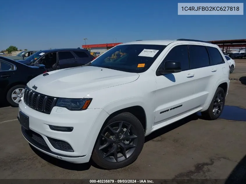 2019 Jeep Grand Cherokee Limited X 4X4 VIN: 1C4RJFBG2KC627818 Lot: 40235879