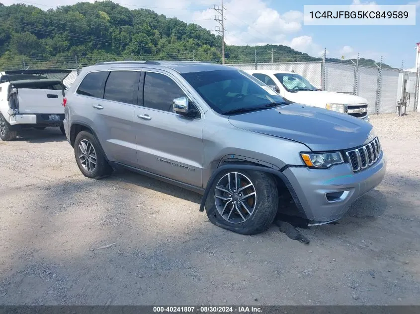 2019 Jeep Grand Cherokee Limited 4X4 VIN: 1C4RJFBG5KC849589 Lot: 40241807