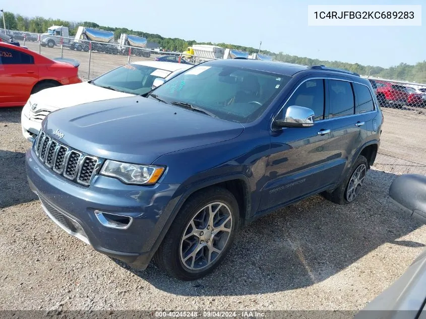 1C4RJFBG2KC689283 2019 Jeep Grand Cherokee Limited