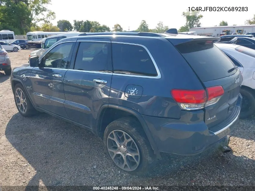 1C4RJFBG2KC689283 2019 Jeep Grand Cherokee Limited